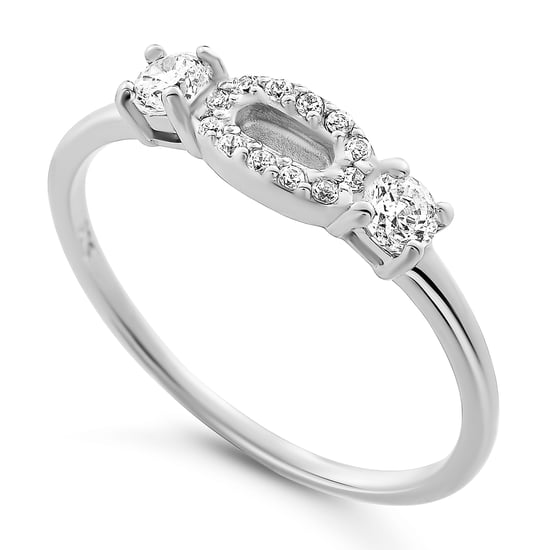 Orphelia 'Lily' Damen 925 Sterling Silber Set: Halskette + Ohrringe + Ring - Silber SET-7582 - Image 4