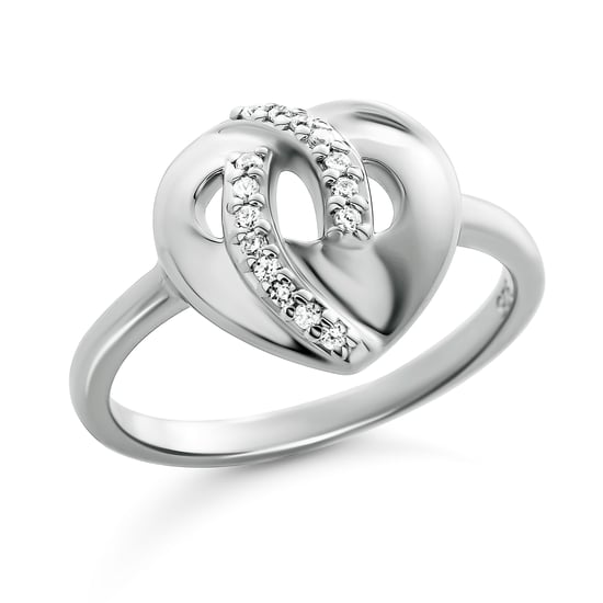 Orphelia 'Amore' Damen-Set aus 925 Sterling Silber: Halskette + Ohrringe + Ring - Silber SET-7577 - Image 2