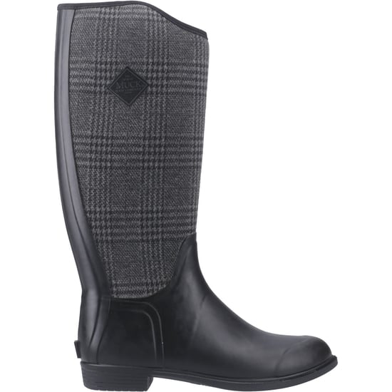 Muck Boots Derby Tall Gummi Damenstiefel Schwarz/Karo Winter kniehoch - Image 5