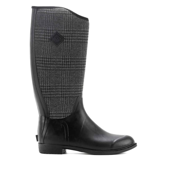 Muck Boots Derby Tall Gummi Damenstiefel Schwarz/Karo Winter kniehoch - Image 6