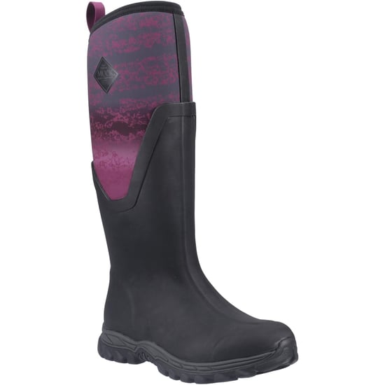 Muck Boots Arctic Sport II Tall Damen Gummistiefel in Schwarz/Magenta Verlauf für den Winter bis zum Knie - Image 1