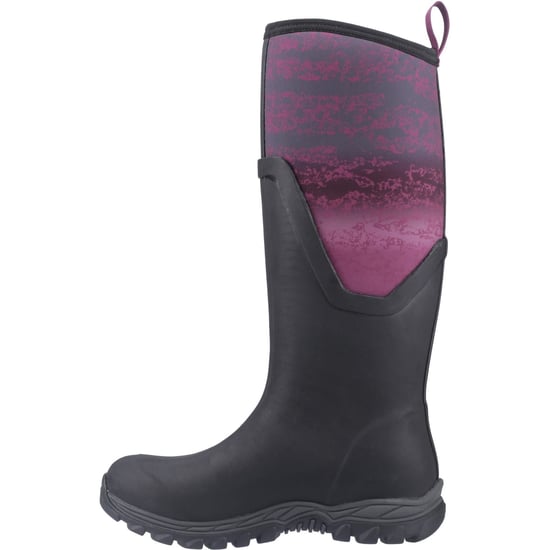 Muck Boots Arctic Sport II Tall Damen Gummistiefel in Schwarz/Magenta Verlauf für den Winter bis zum Knie - Image 5