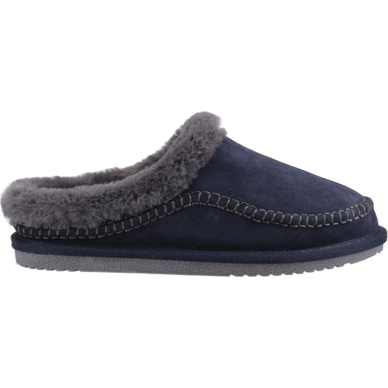 Hush Puppies Anika Wildleder Damen Hausschuhe in Marineblau - Image 5