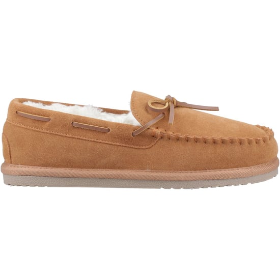 Hush Puppies Abraham Wildleder Herren Hausschuhe in Beige - Image 5