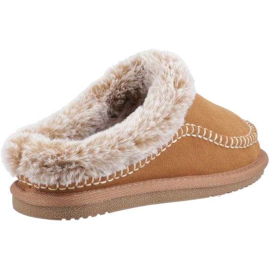 Hush Puppies Anika Wildleder Damen Hausschuhe in Beige - Image 2