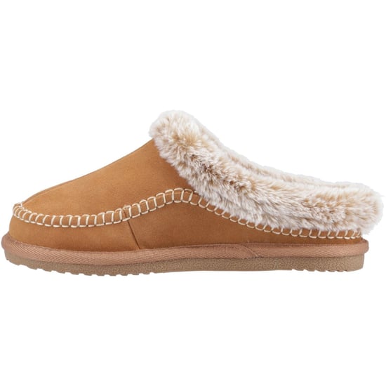Hush Puppies Anika Wildleder Damen Hausschuhe in Beige - Image 4