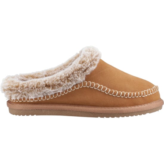 Hush Puppies Anika Wildleder Damen Hausschuhe in Beige - Image 5