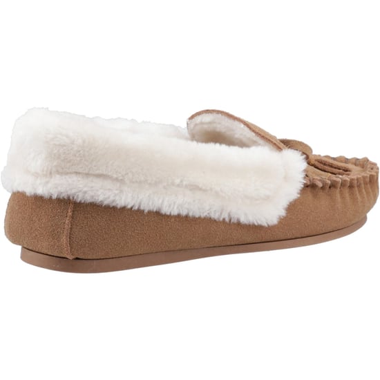 Hush Puppies Agnes Veloursleder Damen Hausschuhe in Tan - Image 2