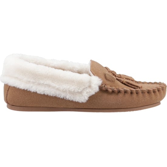 Hush Puppies Agnes Veloursleder Damen Hausschuhe in Tan - Image 5