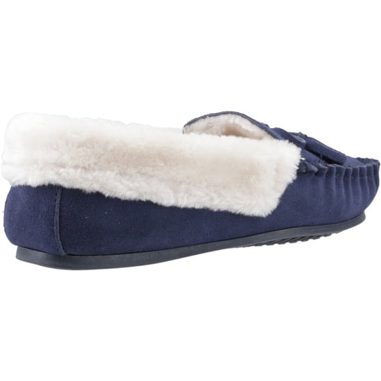Hush Puppies Agnes Wildleder Damen Hausschuhe Navy - Image 2