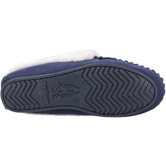 Hush Puppies Agnes Wildleder Damen Hausschuhe Navy - Image 3