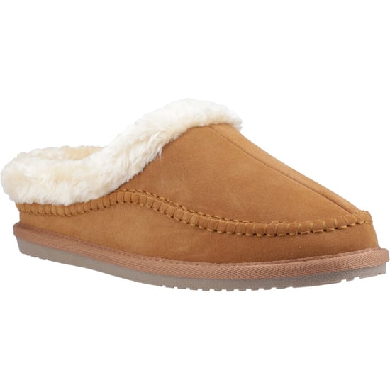 Hush Puppies Atticus Wildleder Herren Hausschuhe in Tan - Image 1