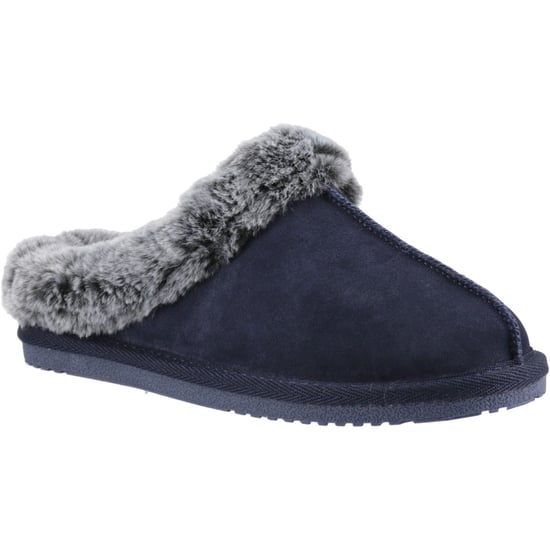 Hush Puppies Amara Wildleder Damen Hausschuhe in Marineblau - Image 1