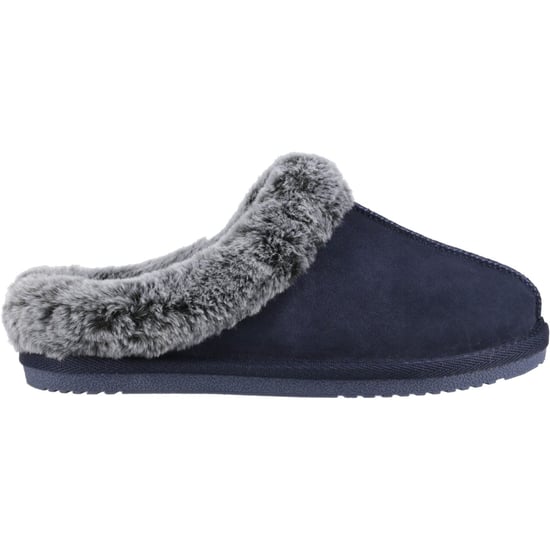 Hush Puppies Amara Wildleder Damen Hausschuhe in Marineblau - Image 5