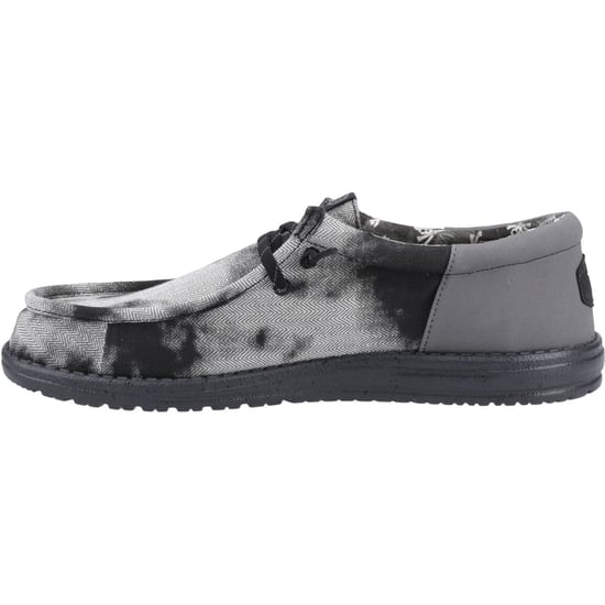 HEYDUDE Wally Funk Overdye Baumwoll Herren Mokassins Schuhe Schwarz/Graugranit - Image 4