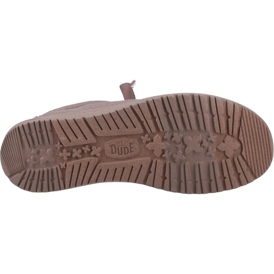 HEYDUDE Wally Stretch Canvas Baumwolle Herren Mokassins Schuhe in tiefem Taupe - Image 3