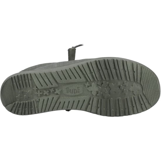 HEYDUDE Wally Stretch Canvas Baumwoll Herren Mokassins Schuhe in Dunkelgrün - Image 3