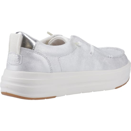 HEYDUDE Wendy Nova Shimmer Polyester Damen Schneewittchen Mokassinschuhe - Image 2