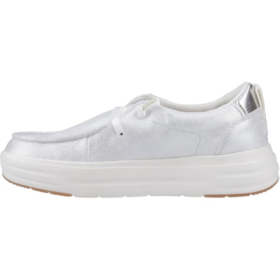 HEYDUDE Wendy Nova Shimmer Polyester Damen Schneewittchen Mokassinschuhe - Image 4