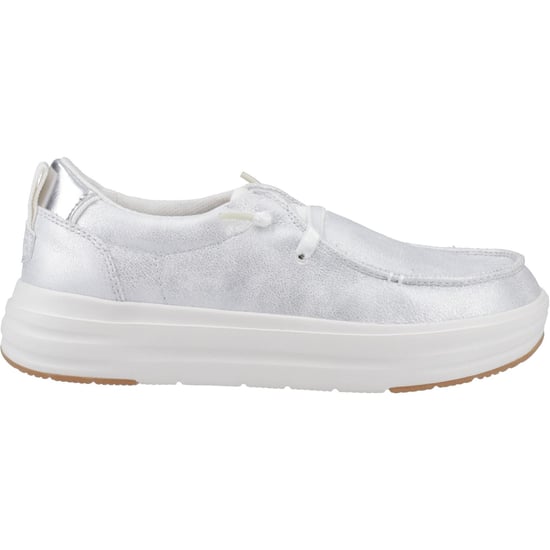 HEYDUDE Wendy Nova Shimmer Polyester Damen Schneewittchen Mokassinschuhe - Image 5