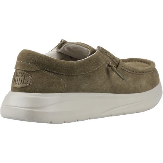 HEYDUDE Wally X Suede Herren Mokassins aus Wildleder in Dunkeloliv/Steingrau - Image 2
