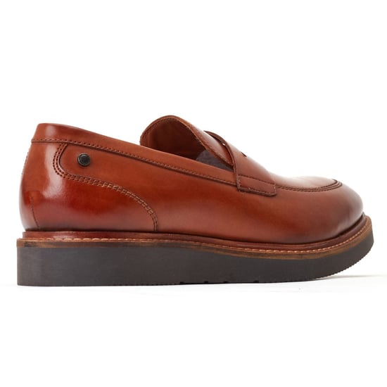 Base London Sid Leder Herren Mokassins in Tan - Image 2