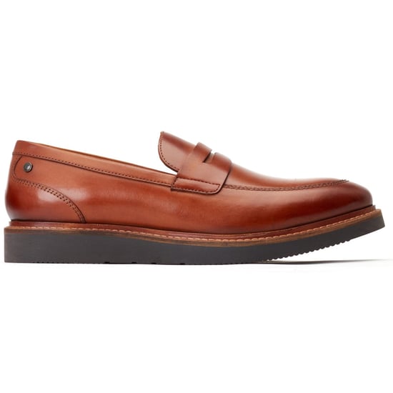 Base London Sid Leder Herren Mokassins in Tan - Image 5