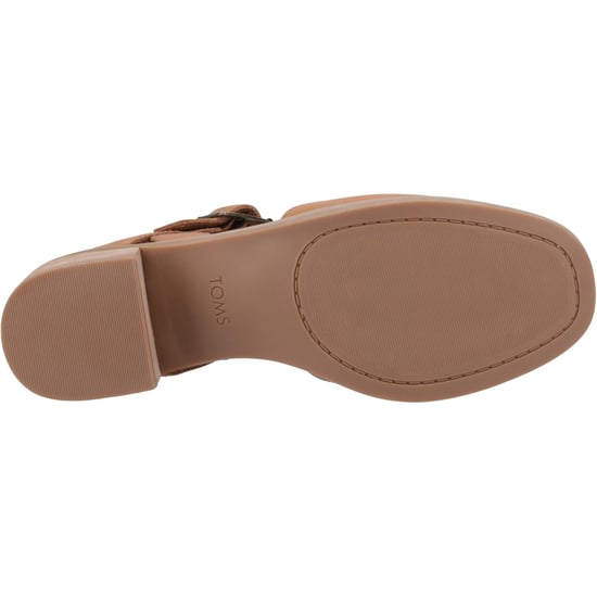 TOMS Jaclyn Leder Damen Braun Zucker Runde Slingback-Schuhe - Image 3