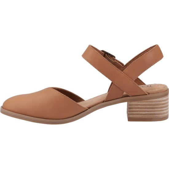 TOMS Jaclyn Leder Damen Braun Zucker Runde Slingback-Schuhe - Image 4