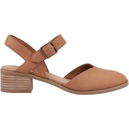 TOMS Jaclyn Leder Damen Braun Zucker Runde Slingback-Schuhe - Image 5