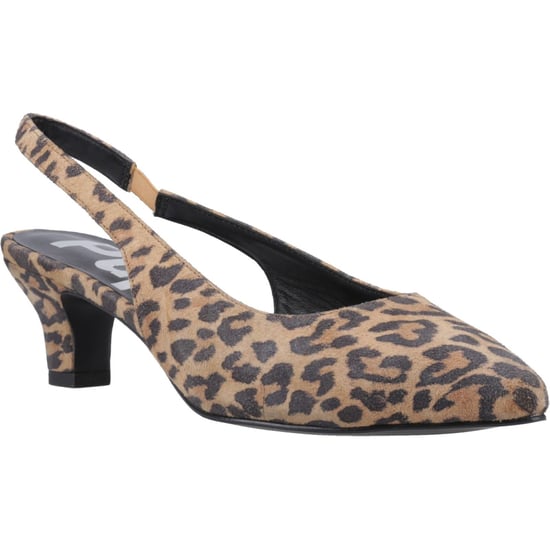 Hush Puppies Nahla Leder Damen Leoparden Spitze Slingback Schuhe - Image 1