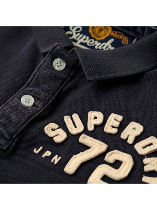 Superdry Herren Vintage Athletic Navy Poloshirt - Image 3