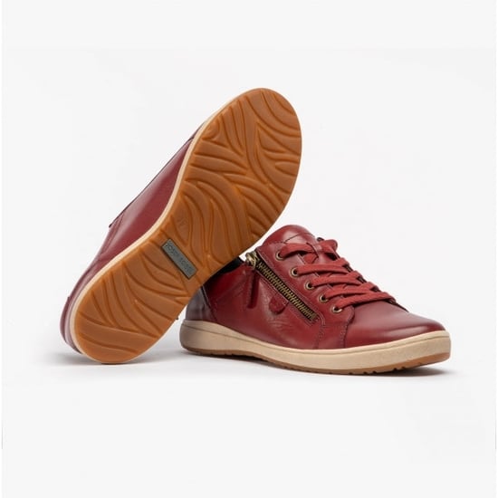 Josef Seibel Caren 12 Damen Leder Sneaker Bordeaux - Image 5