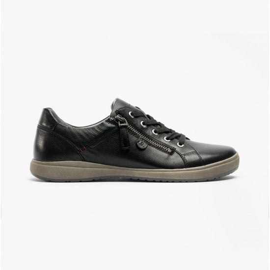 Josef Seibel Caren 12 Damen Leder Sneakers Schwarz - Image 1