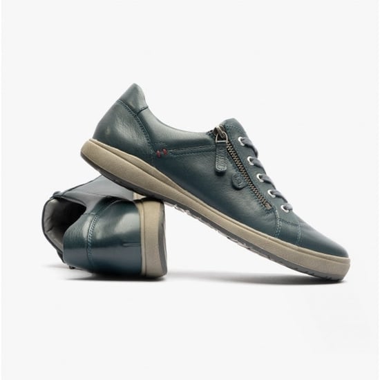 Josef Seibel Caren 12 Damen Leder Sneakers Ocean - Image 5