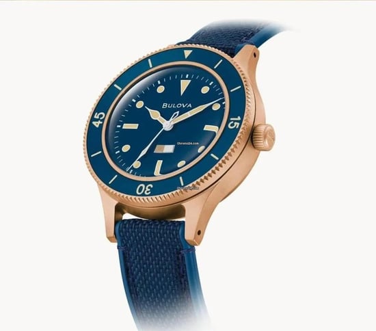 Bulova Archive Series Mil Ships 150th Anniversary Edition Blau Herren Armbanduhr 98A325 - Image 3