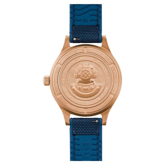 Bulova Archive Series Mil Ships 150th Anniversary Edition Blau Herren Armbanduhr 98A325 - Image 4