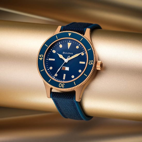 Bulova Archive Series Mil Ships 150th Anniversary Edition Blau Herren Armbanduhr 98A325 - Image 6