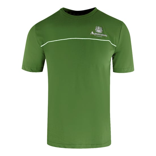 Aquascutum Active Piping Design Armeegrünes T-shirt - Image 1