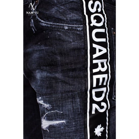 Dsquared2 - Skater-jeans Mit Saumband In Schwarz - Image 3