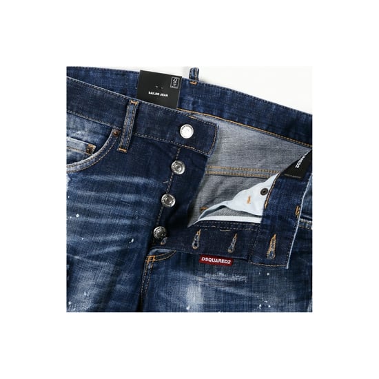 Dsquared2 - Sailor Jean - Dunkelblaue Jeanshose Mit Patch - Image 4