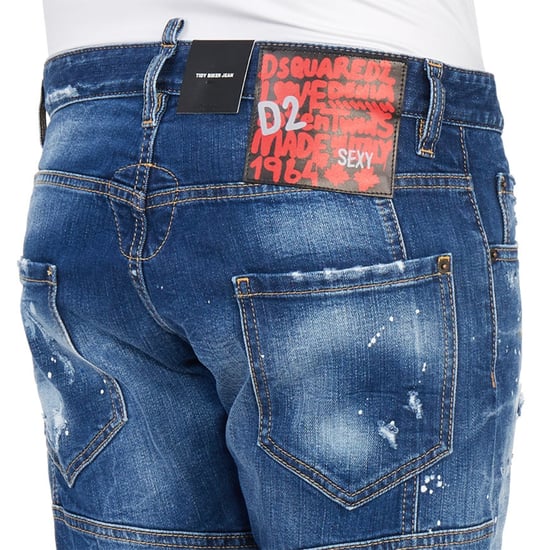 Dsquared2 Tidy Biker Jeans Im Zerrissenen Stil, Blaue Jeanshose - Image 4