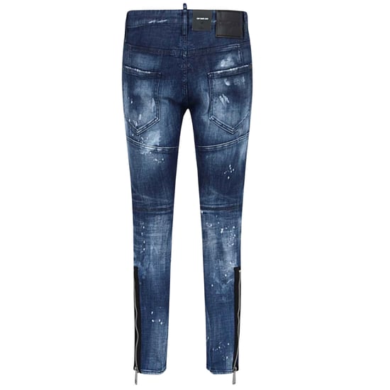 Dsquared2 Tidy Biker Jeans Paint Splatter Dunkelblaue Jeanshose - Image 2