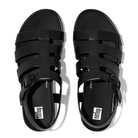 Fitflop Gracie Gummi-Schnallen Damen Fischer-Sandalen ganz Schwarz - Image 5