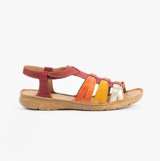 Josef Seibel Ivy 02 Damen Sandalen Rot-Multi - Image 1