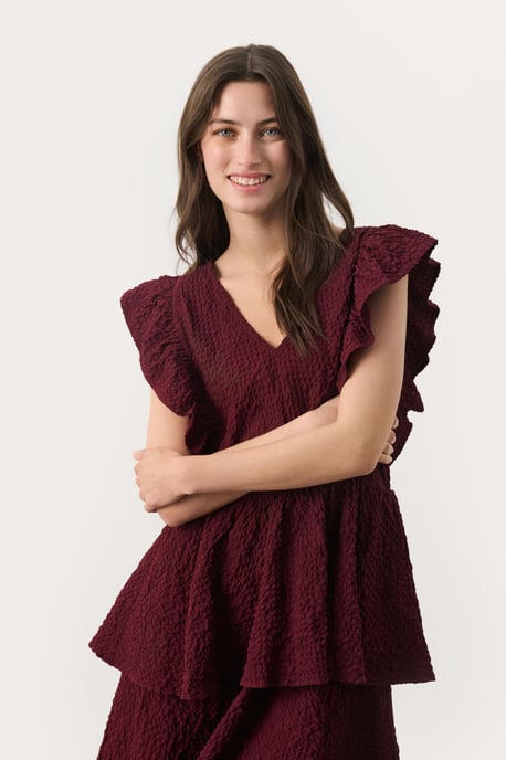 Kleid TulaPW Gerade Passform bordo - Image 2