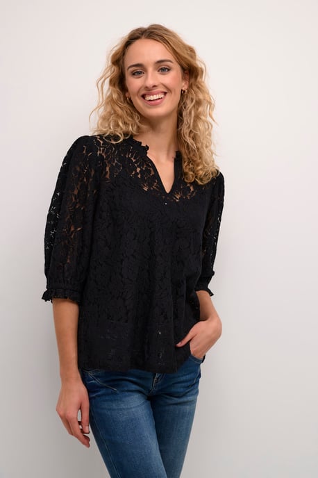 Kurzarm-Bluse CRKaspis A-shape black - Image 4