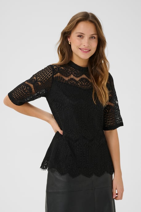 Kurzarm-Bluse CUulia Slim fit black - Image 3