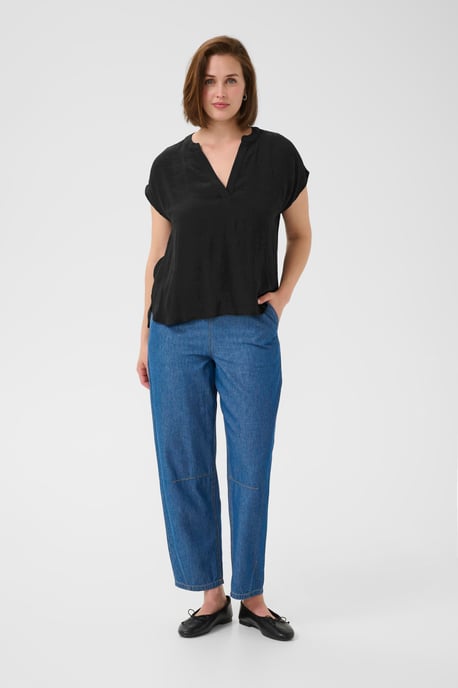 Kurzarm-Bluse KAanja Regular fit black - Image 1
