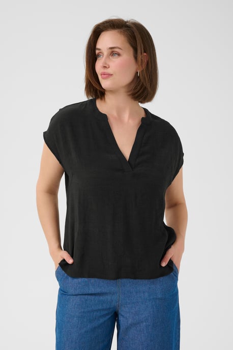 Kurzarm-Bluse KAanja Regular fit black - Image 3